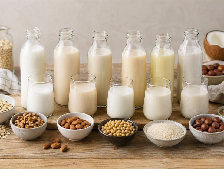bevande vegetali nella cucina vegana con ingredienti naturali