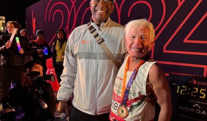 Mario Bollini alla Maratona