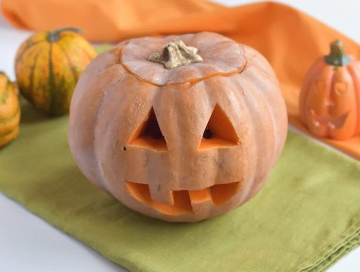 Una Zucca Intagliata o Decorata