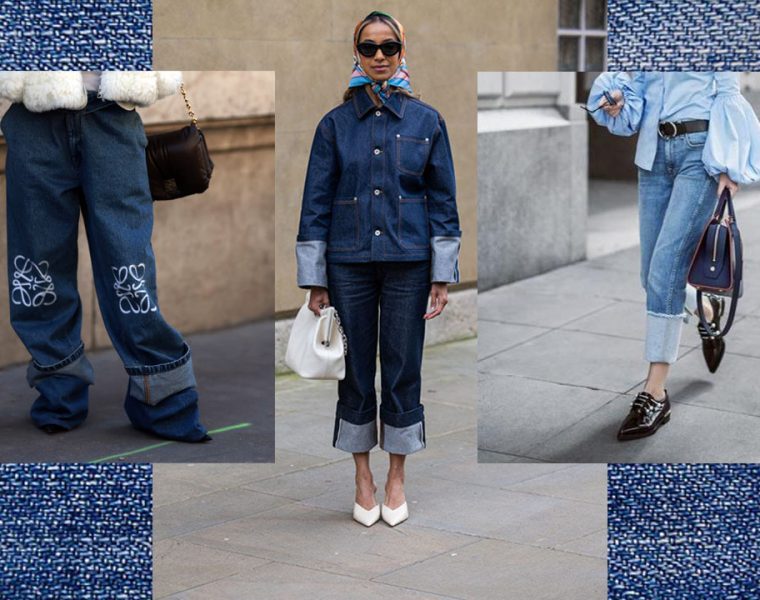 Jeans con risvolto