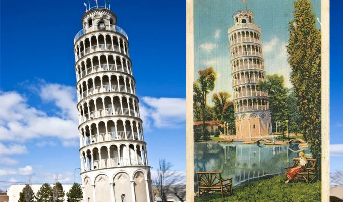 Una replica della Torre di Pisa