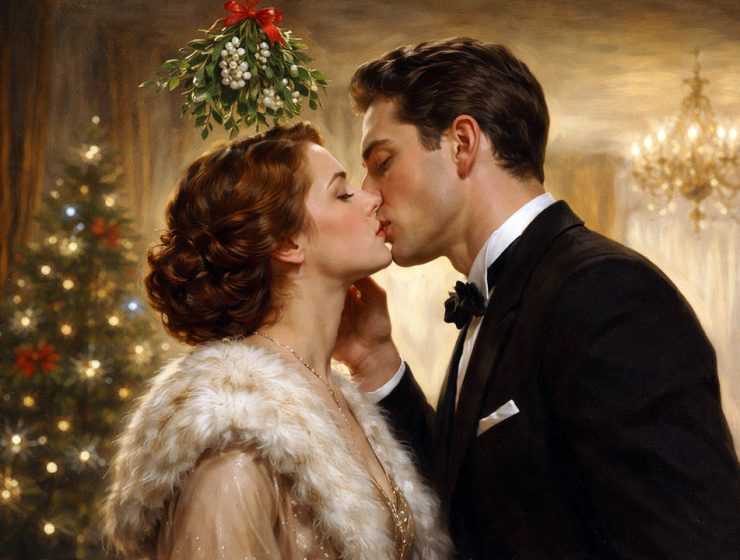 bacio sotto il vischio