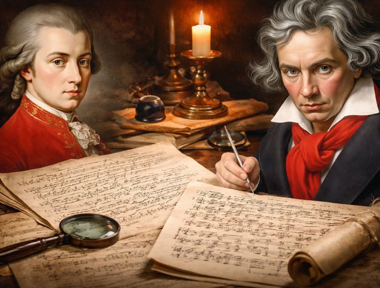 Mozart Beethoven grafologia musica