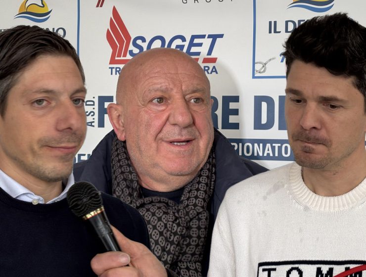 Cristofari, Paluzzi e Pierantoni nel post gara di Folgore Delfino-Lanciano