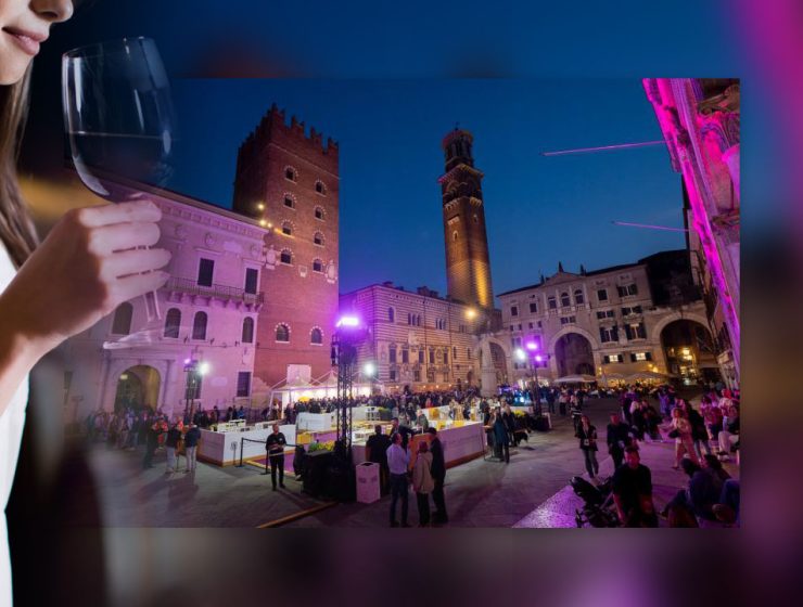 Vinitaly and the City Verona evento nel centro storico con degustazioni di vino