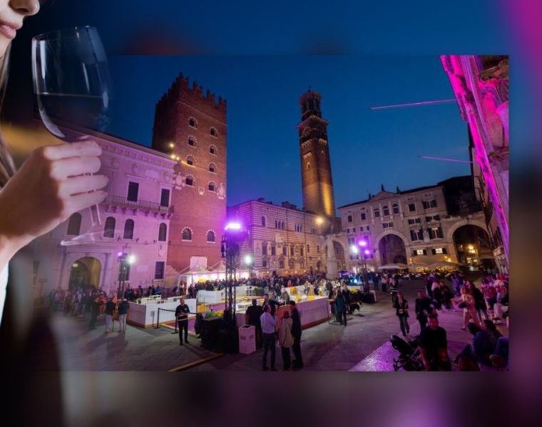 Vinitaly and the City Verona evento nel centro storico con degustazioni di vino