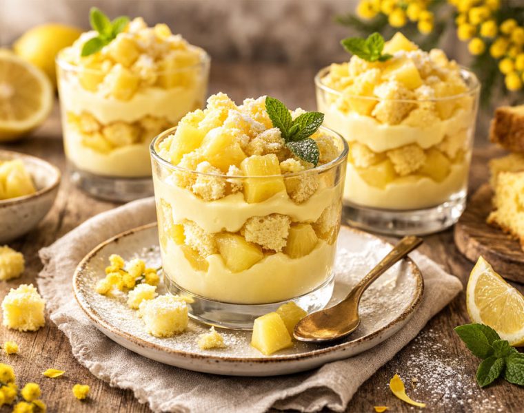dessert mimosa al cucchiaio
