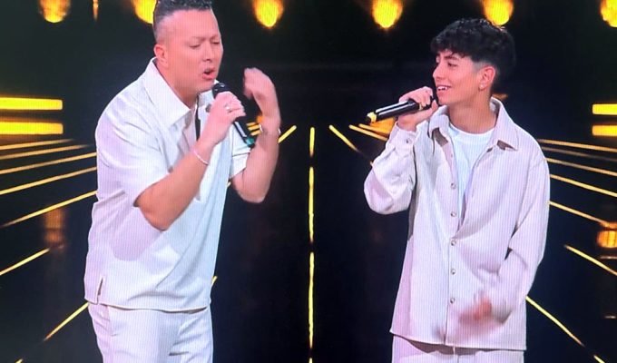 Gennaro e Alessandro Cestari cantano a The Voice Generations su Rai Uno