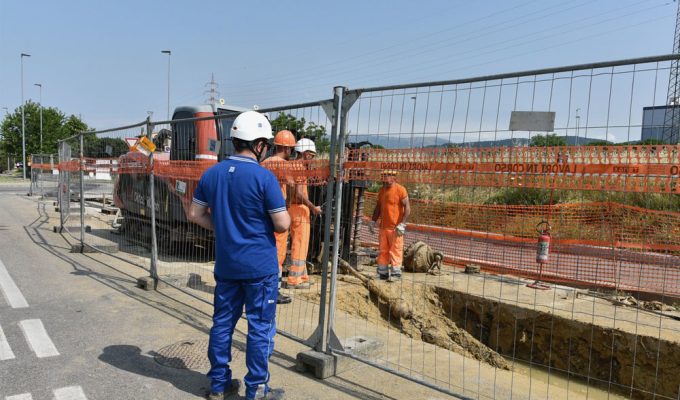 Lavori per interramento linea elettrica Pettino Scoppito a L’Aquila
