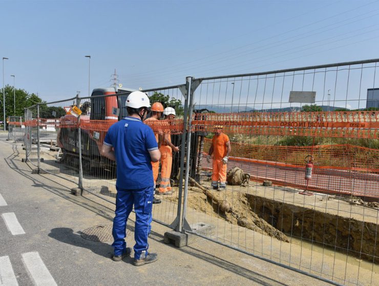 Lavori per interramento linea elettrica Pettino Scoppito a L’Aquila