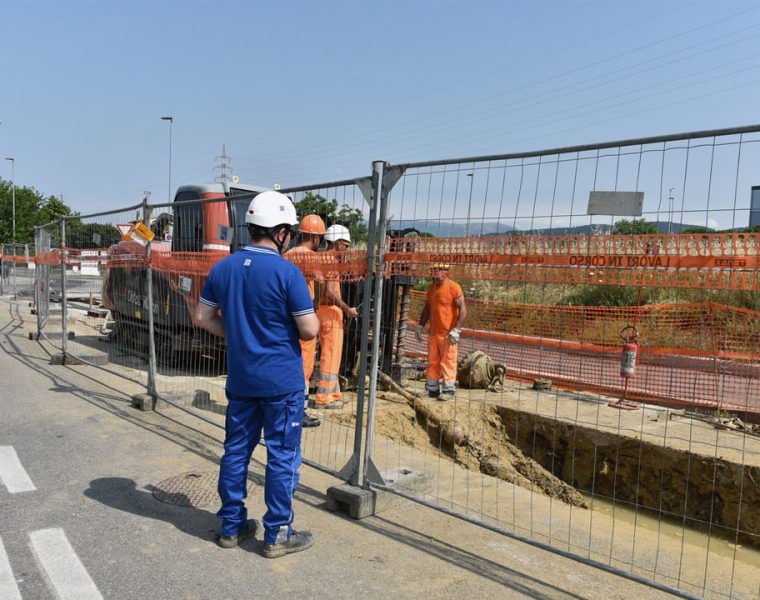 Lavori per interramento linea elettrica Pettino Scoppito a L’Aquila