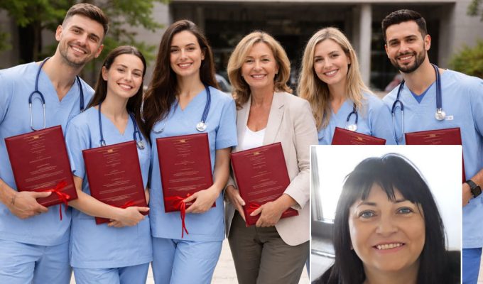 nfermieristica famiglia Abruzzo diplomati all’Università d’Annunzio con docenti e infermieri durante la proclamazione