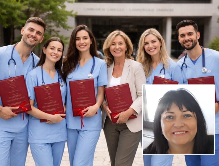 nfermieristica famiglia Abruzzo diplomati all’Università d’Annunzio con docenti e infermieri durante la proclamazione