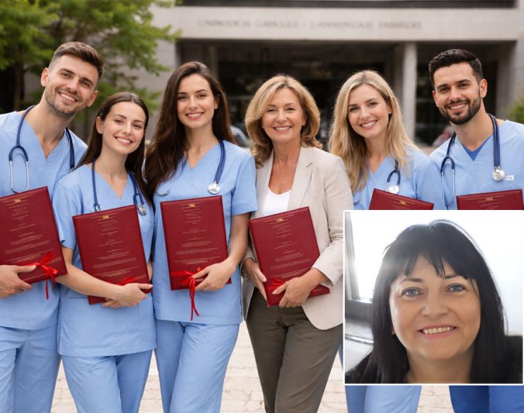 nfermieristica famiglia Abruzzo diplomati all’Università d’Annunzio con docenti e infermieri durante la proclamazione