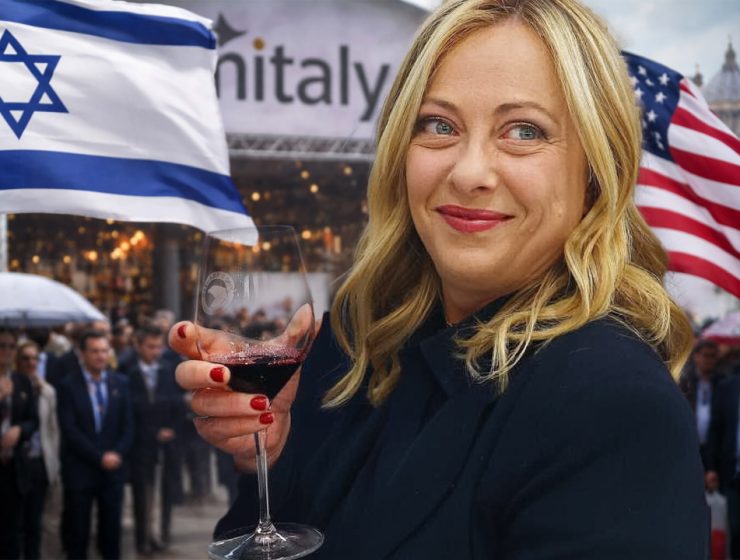 Giorgia Meloni al Vinitaly durante la svolta geopolitica tra Stati Uniti e Israele