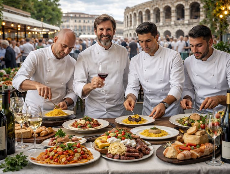 Vinitaly 2026 cucina italiana con chef e piatti gourmet a Verona