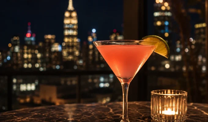 Cosmopolitan cocktail rosa