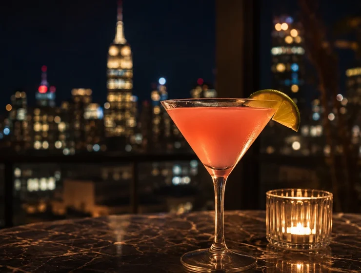 Cosmopolitan cocktail rosa