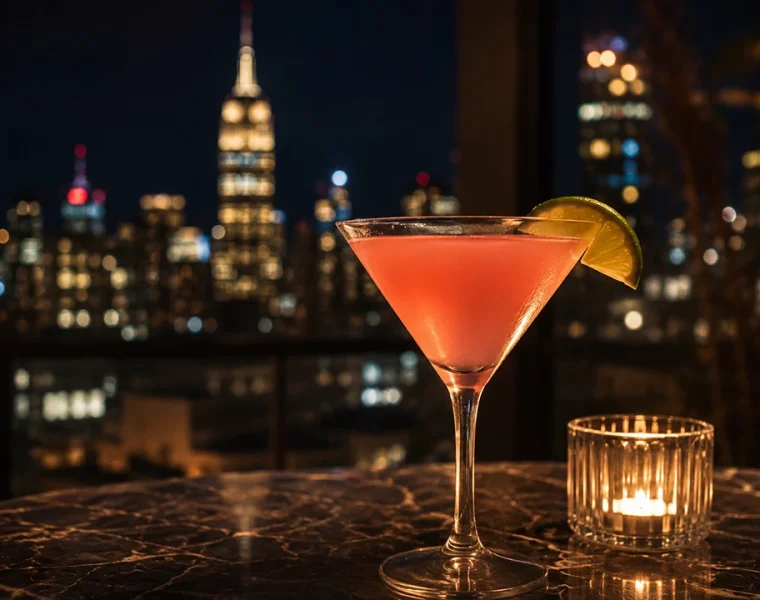 Cosmopolitan cocktail rosa