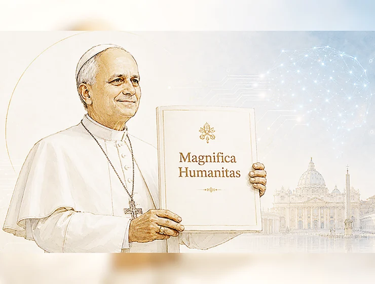 Papa Leone XIV con l’enciclica Magnifica Humanitas sull’intelligenza artificiale