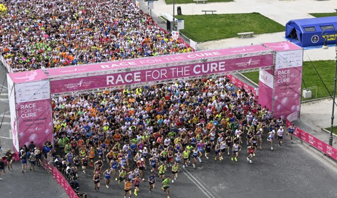 Partenza della Race for the Cure 2026 a Roma con migliaia di partecipanti