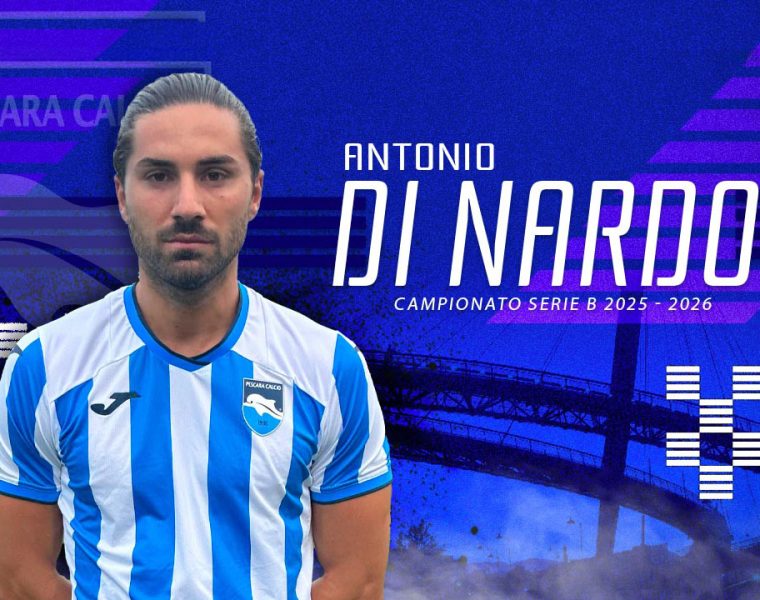 Antonio Di Nardo Miglior Biancazzurro 2026 con la maglia del Pescara Calcio