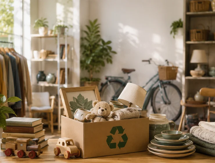Centro del Riuso CeRiPE di Pescara con oggetti riutilizzabili, biciclette, libri e articoli per l’economia circolare
