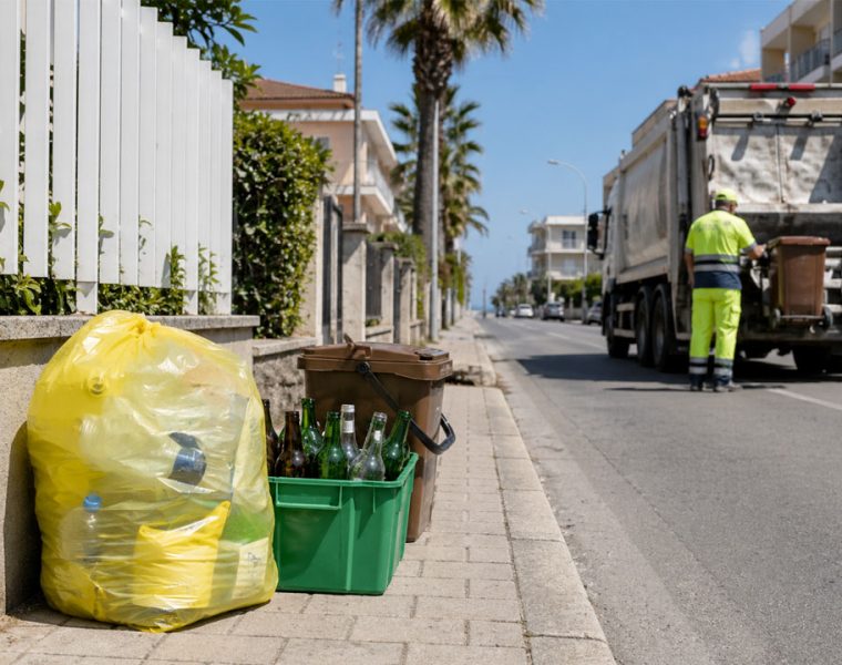 Raccolta rifiuti Montesilvano maggio con sacchi e contenitori per la differenziata